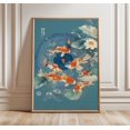 Japanese Koi Fish Art Print, Lotus Pond, Zen Decor , Poster Print Only ...