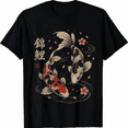 thumbnail image 1 of Japanese Koi Fish Graphic T-Shirt Lucky Carp Cherry Blossom Unisex Casual Tee, 1 of 6