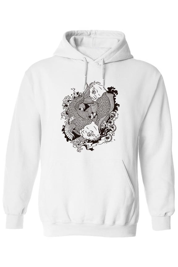 Japanese Koi Fish. Hoodie Men -Image by Shutterstock, Male XX-Large
