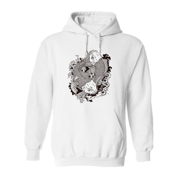 Japanese Koi Fish. Hoodie Men -Image by Shutterstock, Male x-Large