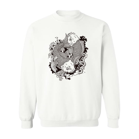 Japanese Koi Fish . Sweatshirt Men -Image by Shutterstock, Male Large