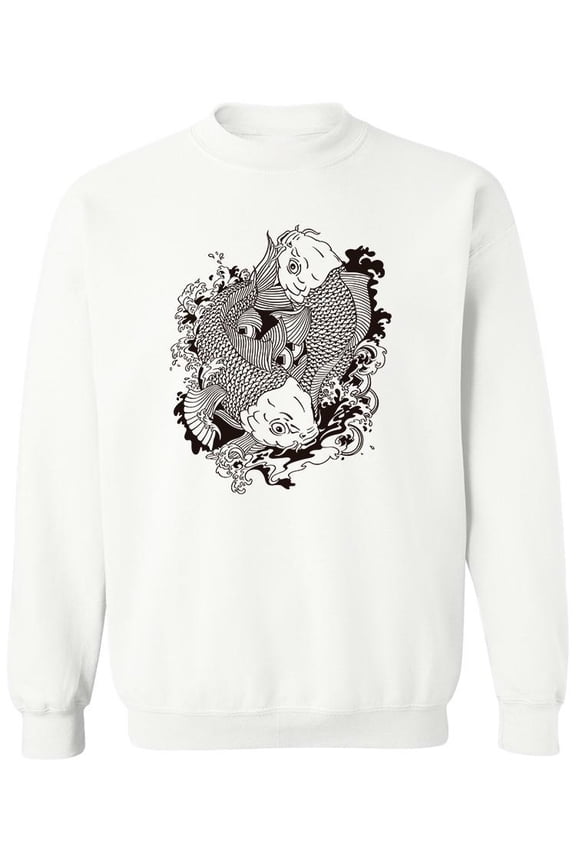Japanese Koi Fish . Sweatshirt Men -Image by Shutterstock, Male x-Large