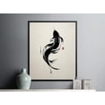 Zen Fish Design Japanese Koi Fish Wall Art Print, Traditional Sumi E Ink And Zen Decor ...