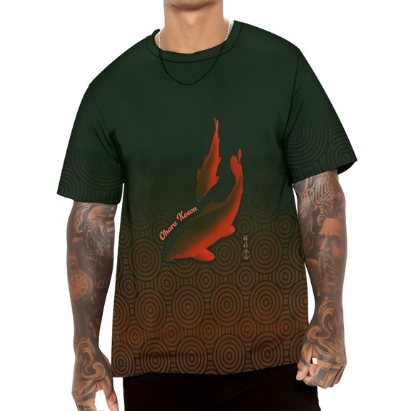 Japanese Koi Gradient Color cotton T-shirt