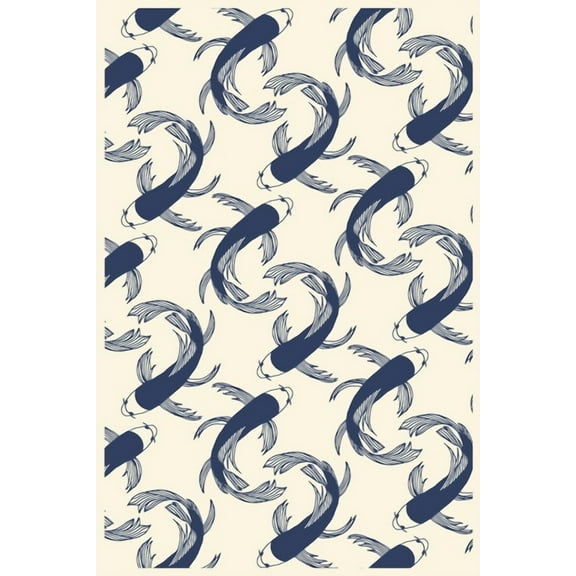 Japanese Koi Pattern: Paper Games Hangman (6x9 Inches) with 120 Pages (Paperback)