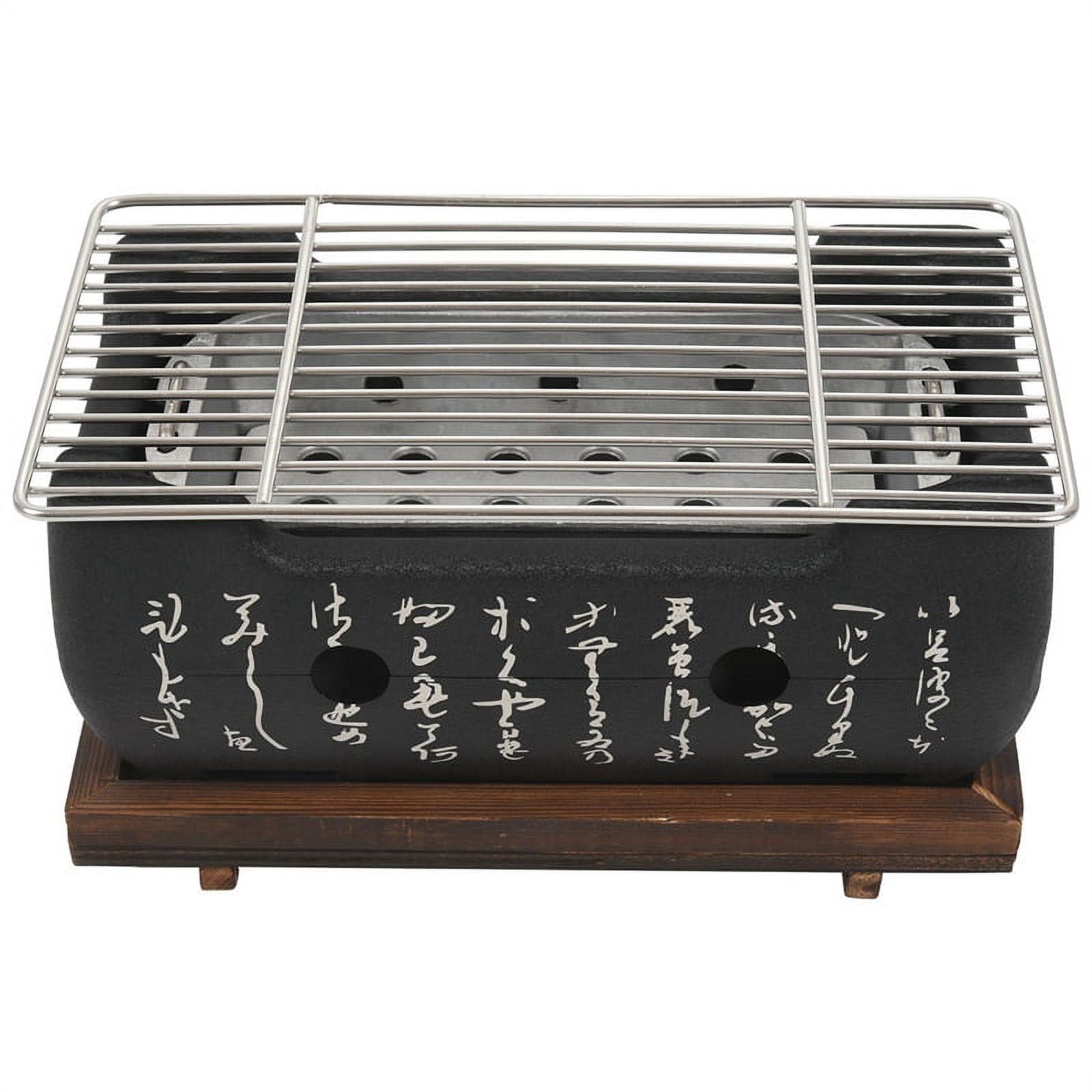 Omabeta Japanese BBQ Grill Oven Indoor BBQ Charcoal Grill Portable Tabletop Food Charcoal Stove Household Aluminium Alloy Cha