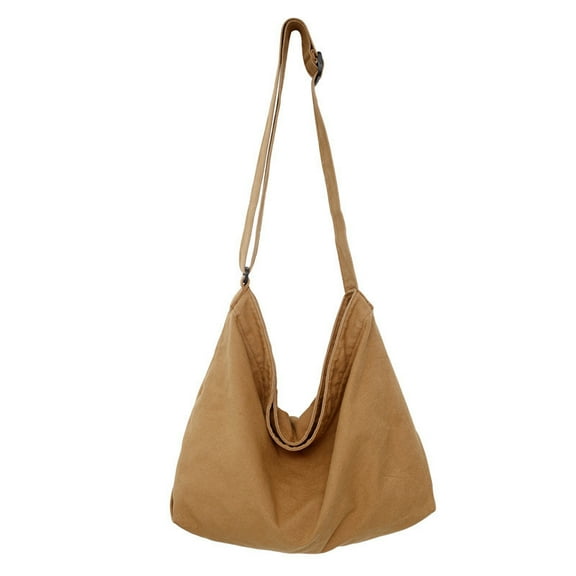 Japanese and Korean Simple Women's Bags, Lazy Style Literary Washed Canvas Bags, Large-capacity Messenger Bags, Student Shoulder Bags, Casual Shopping Bags