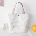 thumbnail image 1 of Japanese Korean Travel Fashion Daily Canvas Handbag Shoulder Bag Cartoon Tote Bag Animal PINK, 1 of 8
