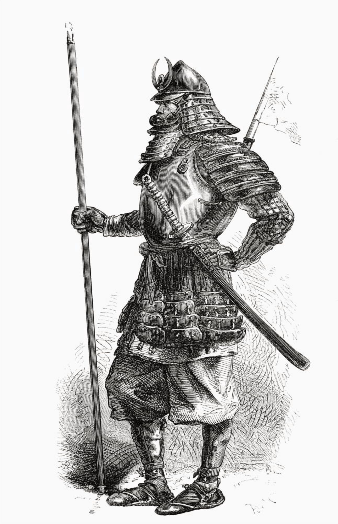 A Japanese Lancer From The Shoguns Troops In Full Armour In The 19Th Century From El Mundo En La Mano Published 1875 Canvas Art - Ken Welsh Design Pics (24 x 40)