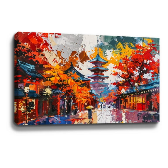Japanese Landscape Painting Asakusa Modern Landscapes Home Decor Abstract Wall Art Canvas Wall Art For Home Decoration