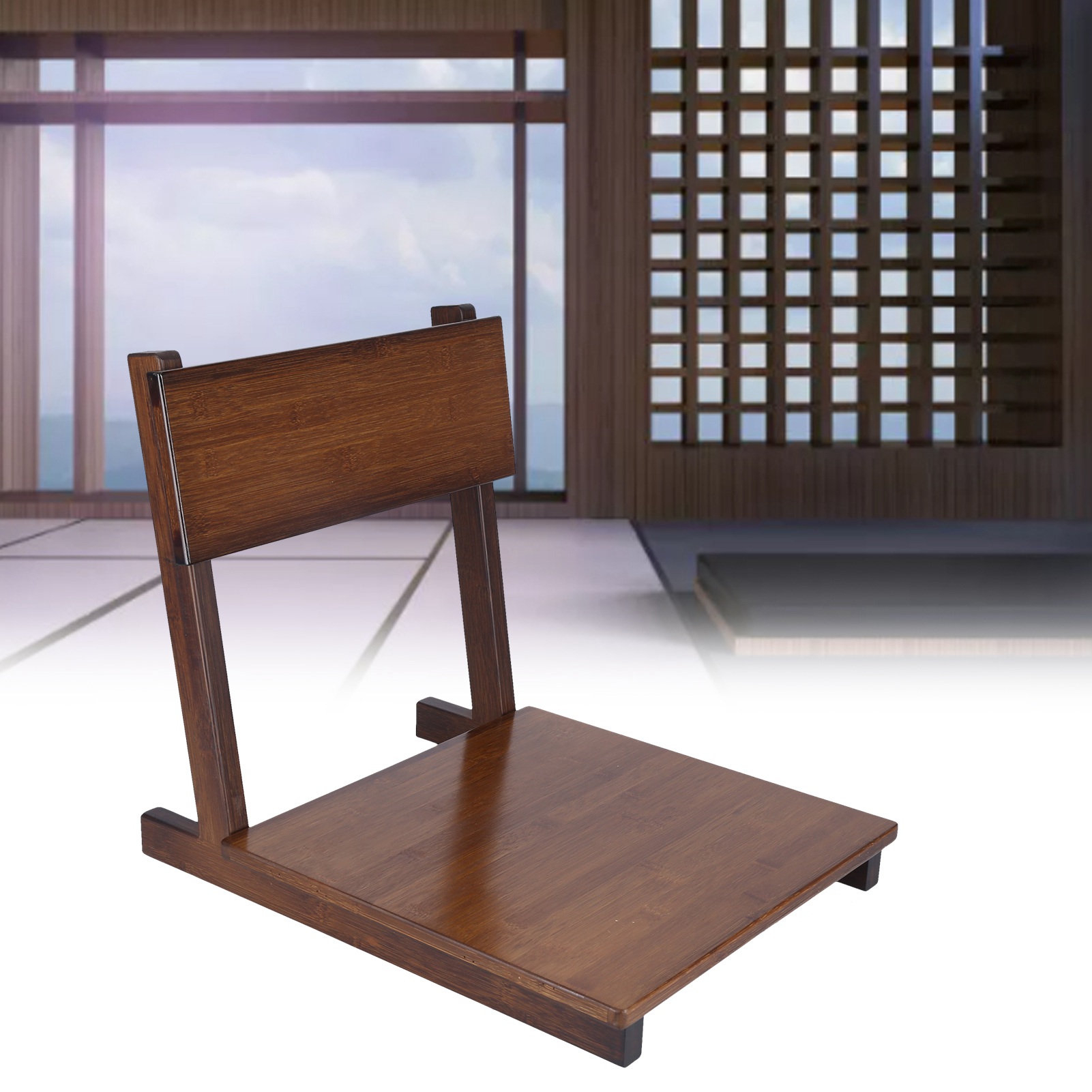 Japanese Legless Chair, Phyllostachys Pubescens Tatami Chair Smoothly Polished For Bedroom For