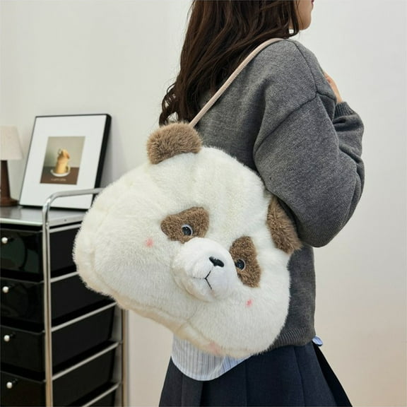 Japanese Lint Pandas Handbag Shoulder Bag Leisure Girl Bag Children's Small Bag Cute Versatile Leisure
