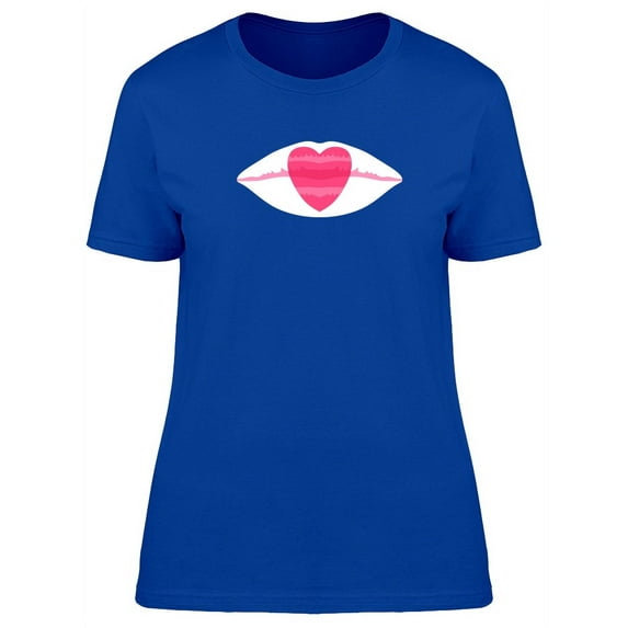 Japanese Lips Heart T-Shirt Women -Image by Shutterstock, Female Large