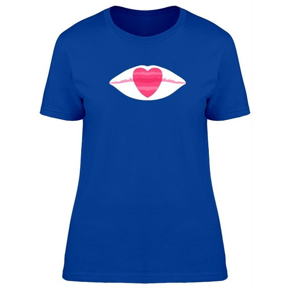 Japanese Lips Heart T-Shirt Women -Image by Shutterstock, Female Large