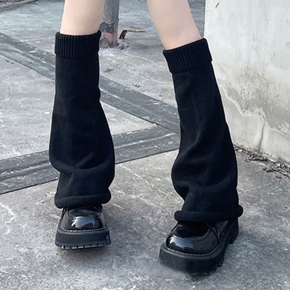 Japanese Leg Warmers Gothic Knit Long Socks Leggings Gaiters Knee Winter Ankle Heap Sock Fishnet with Open Woman Stockings Thigh High Garter Belt Suspenders for Women Thick Pantyhose Womens