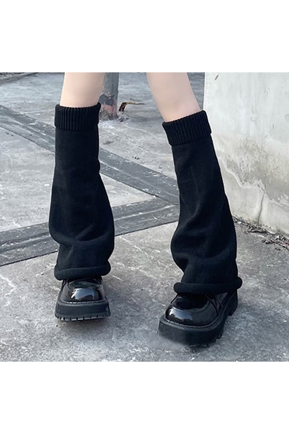 Japanese Leg Warmers Gothic Knit Long Socks Leggings Gaiters Knee Winter Ankle Heap Sock Fishnet with Open Woman Stockings Thigh High Garter Belt Suspenders for Women Thick Pantyhose Womens
