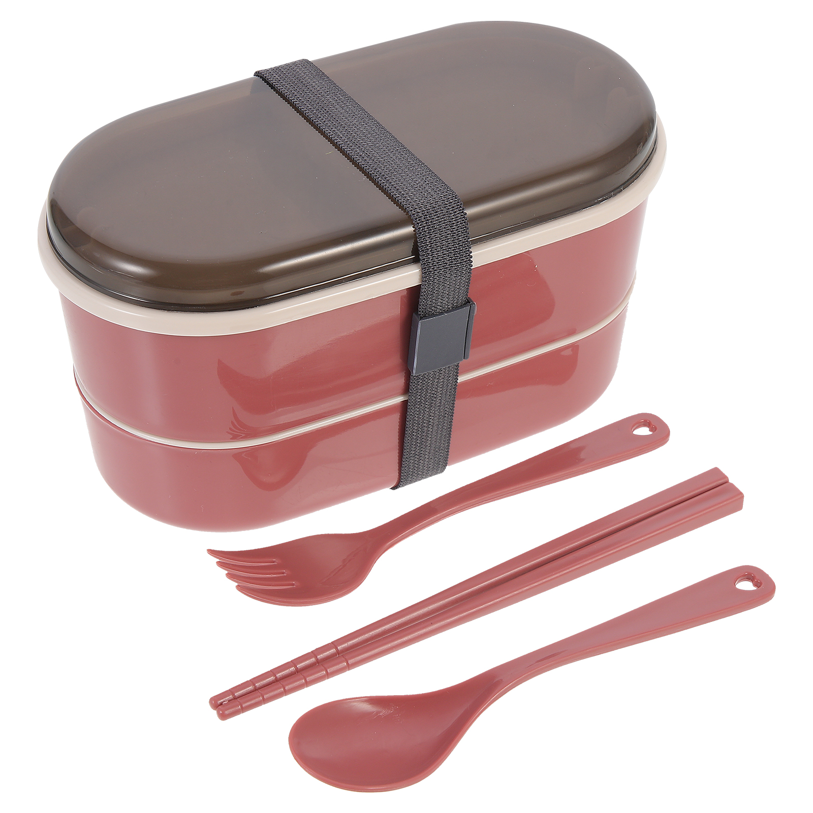 Japanese Lunch Holder Heated Food Container Salad Storage Double Layers