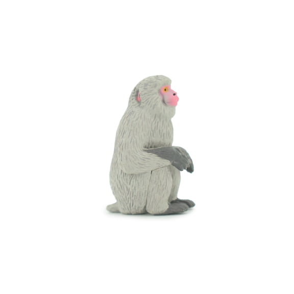Japanese Macaque, Snow Monkey, Hand Painted, Educational, Rubber Primate, Realistic Figure, Lifelike, Gift, 1 1/2 " SF59 B16