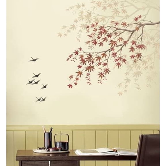 Japanese Maple Branch Wall Stencil Large Stencils for Painting Walls Try Stencils Instead of Wallpaper Modern Stencils for Wall Painting Stencil Designs for DIY Home Dcor$$Tools