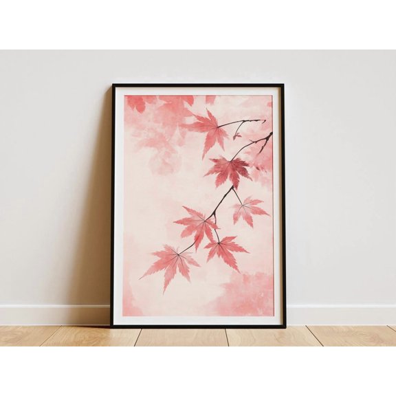 Japanese Maple Leaf Botanical Poster Unframed Paper Print