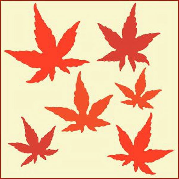 Japanese Maple Leaves Stencil - Trees Nuts Leaves Cones for Painting Wall Decor Gifts Crafts Mylar Laser Cut Templates Airbrush Reusable Mylar DIY - The Artful Stencil