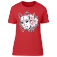 thumbnail image 1 of Japanese Mask Fox With Flowers T-Shirt Women -Image by Shutterstock, Female x-Large, 1 of 2
