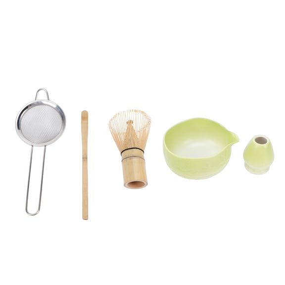 Japanese Matcha Set Maple Leaf Ceramic Matcha Whisk Kit Traditional Bamboo Whisk Ceramic Tea Bowl Scoop Powder Sifter Handcrafted Tea Ceremony Starter Pack 580ml / 19.6 oz