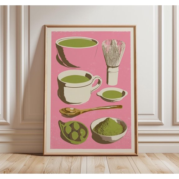 Japanese Matcha Tea Minimal Food Poster Unframed Paper Print