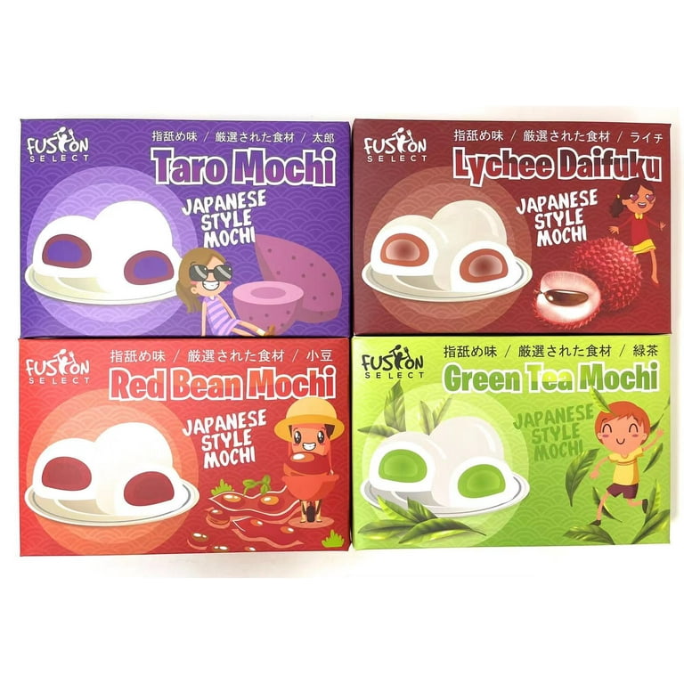 Fusion Select Japanese Mochi Desserts Variety Pack: Red Bean, Taro