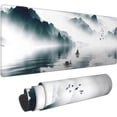thumbnail image 1 of Japanese Mountain Lake Extended Big Mouse Pad Large,XL Gaming Desk Pad,31.5x11.8inch Long Computer Keyboard Mouse Mat Mousepad with 3mm Non-Slip Base and Stitched Edge for Home Office Work, 1 of 6