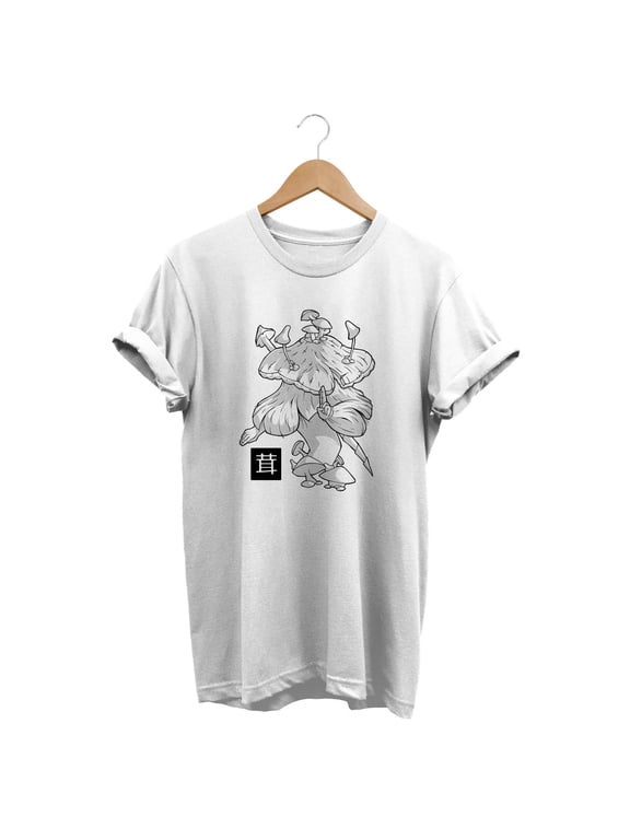 Japanese Mushroom T-shirt, Alternative Clothing, Grunge Shirt, Japan Streetwear, Mycology Tshirt, Mycologist Tee, Edgy Outfit, J-Fashion Top