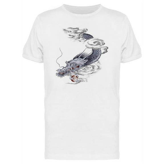Japanese Mythology Dragon Tattoo T-Shirt Men -Image by Shutterstock, Male 4X-Large