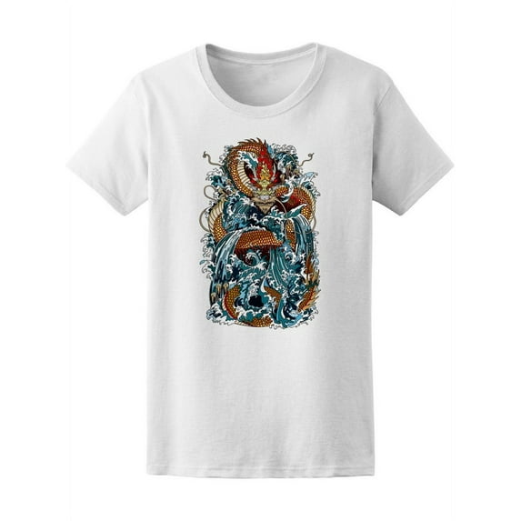 Japanese Mythology Water Dragon T-Shirt Men -Image by Shutterstock, Male Medium