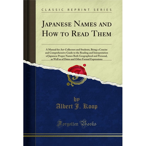 Japanese Names and How to Read Them (Classic Reprint)