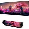 thumbnail image 1 of Japanese Night Gaming Mouse Pad,Cherry Blossoms Mouse Pad Non-Slip Rubber Base Desk Mat, Large Extended Mousepad Protector for Home Office 31.5 x 15.7 in, 1 of 6