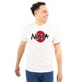 thumbnail image 1 of Japanese Ninja Funny Novelty Ideas Men's Big & Tall Crewneck Graphic Tee Brisco Brands 5X, 1 of 5
