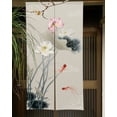 thumbnail image 1 of Japanese Noren Door Curtain Lotus Plum Blossom Chinese Traditional Painting Kitchen Bedroom Doorway Entrance Hanging Half-Curtai, 1 of 5