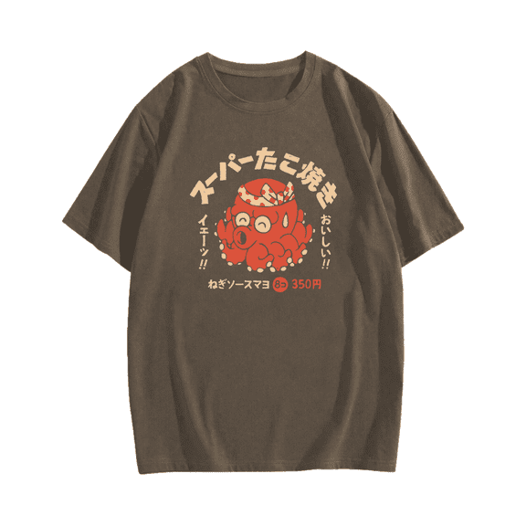 Japanese Octopus BBQ Cuisine Cotton casual T-shirt