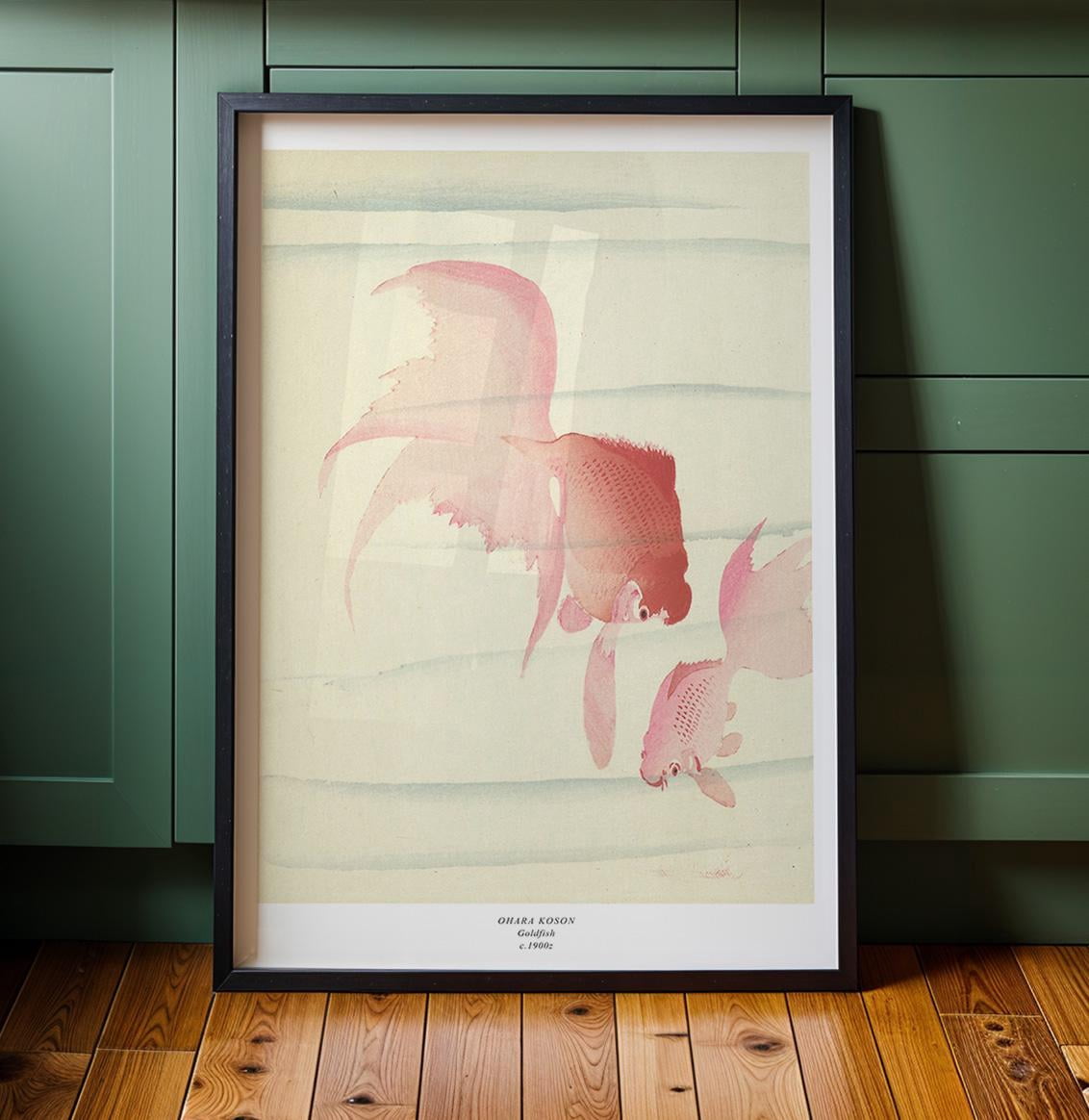 Zen Fish Design Japanese Ohara Koson Goldfish Ukiyo-e Fish Japandi Zen Japanese Poster ...