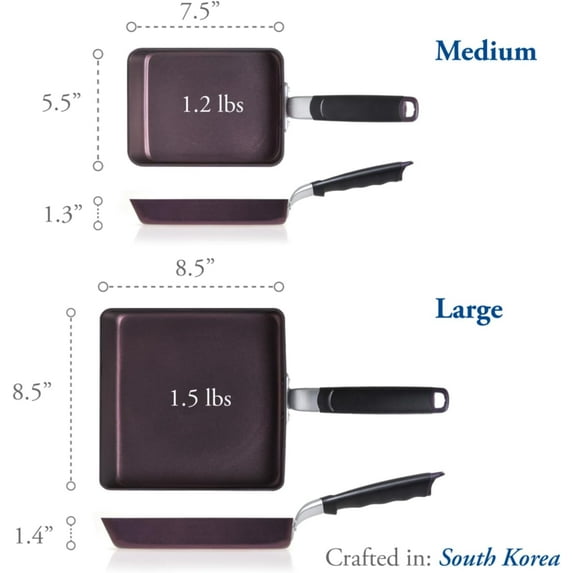 Japanese Omelette Pan, Large Size, Nonstick Egg Pan for Cooking