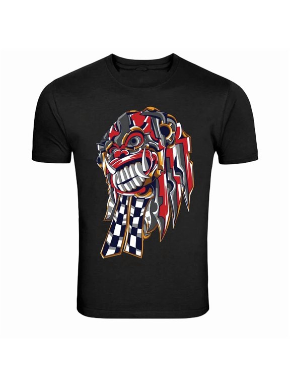 Japanese Oni Demon Mask Traditional Graphic Everyday Outfit For Casual Events T-Shirt, Size S-5XL