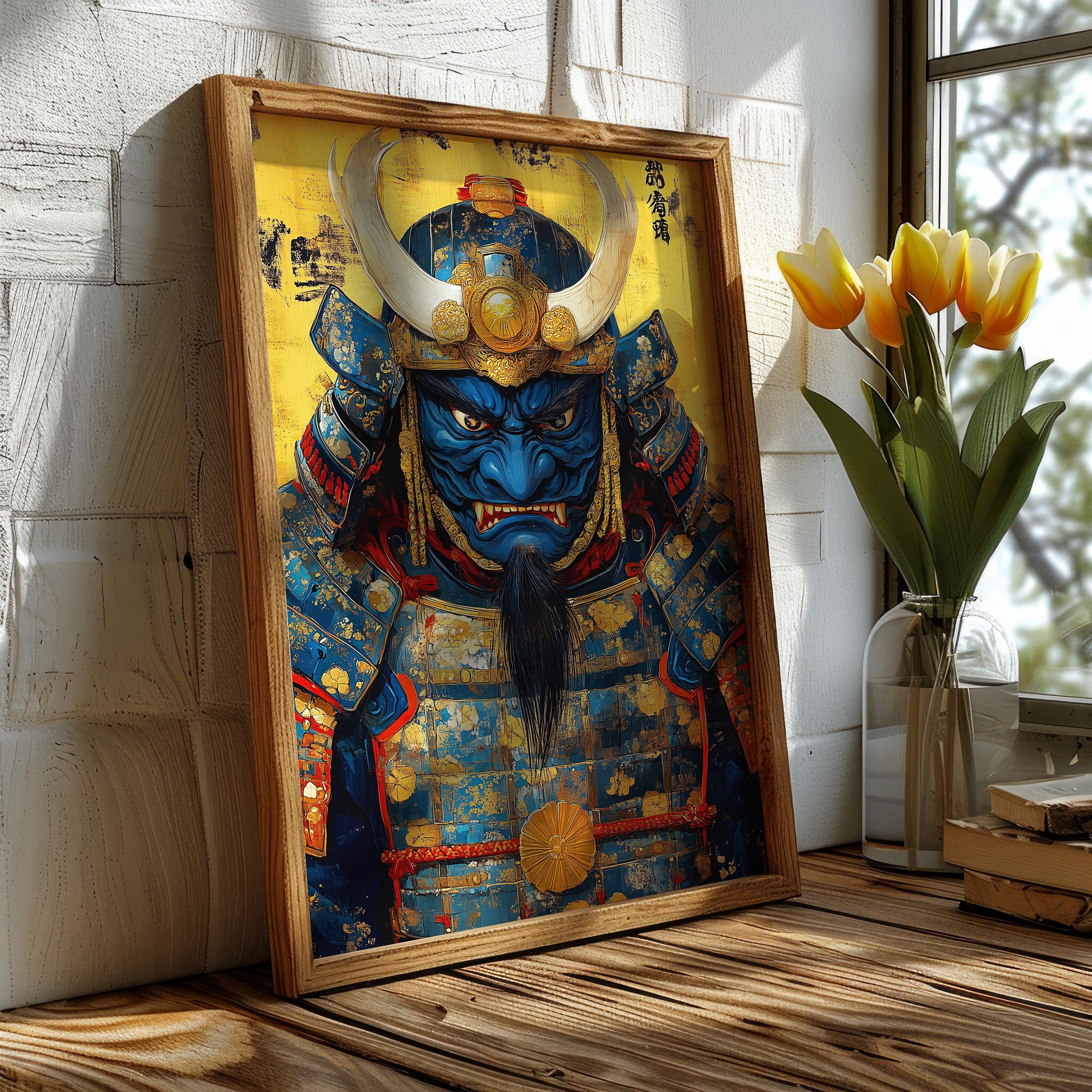 Samurai Iconic Mask Japanese Oni Demon Traditional Samurai Mask Japanese Mythology Japanese ...