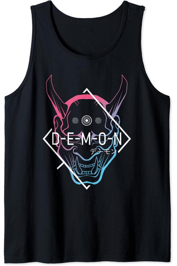 Japanese Oni Mask Demon Ogre - Aesthetic Japan Samurai Tank Top Size S-3XL