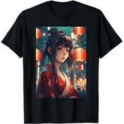 Japanese Otaku Waifu Girl Anime Aesthetic T-Shirt
