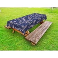 thumbnail image 1 of Japanese Outdoor Tablecloth, Blooming Sakura Cherry Branches Chinese Asian Oriental Kimono Pattern, Decorative Washable Fabric Picnic Tablecloth, 58 X 104 Inches, Purple Rose Fern Green, by Ambesonne, 1 of 2