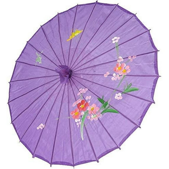 Japanese Parasol Asian Chinese Nylon Umbrella Parasol for Photography Cosplay Costumes Wedding Party Home Decoration Kids Size, 22 inch