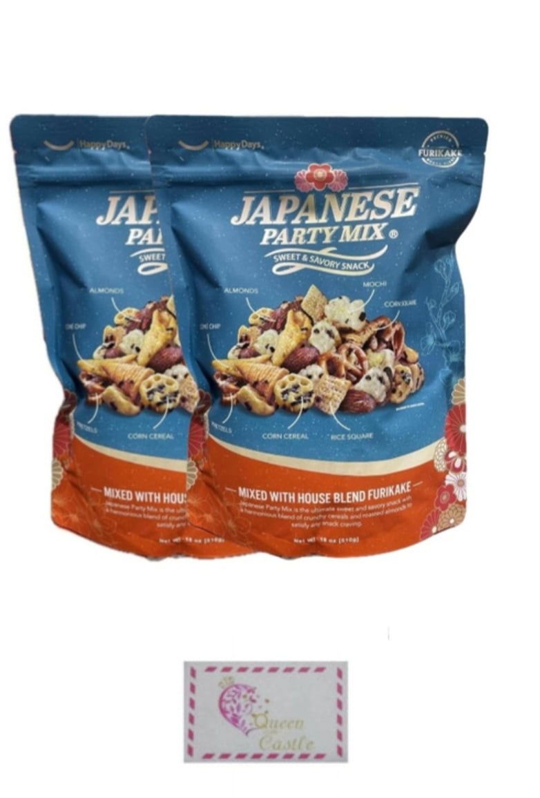 Japanese Party Mix ~ 2x18 ounce ~ 360 Snack Happy Days ~ pack of 2
