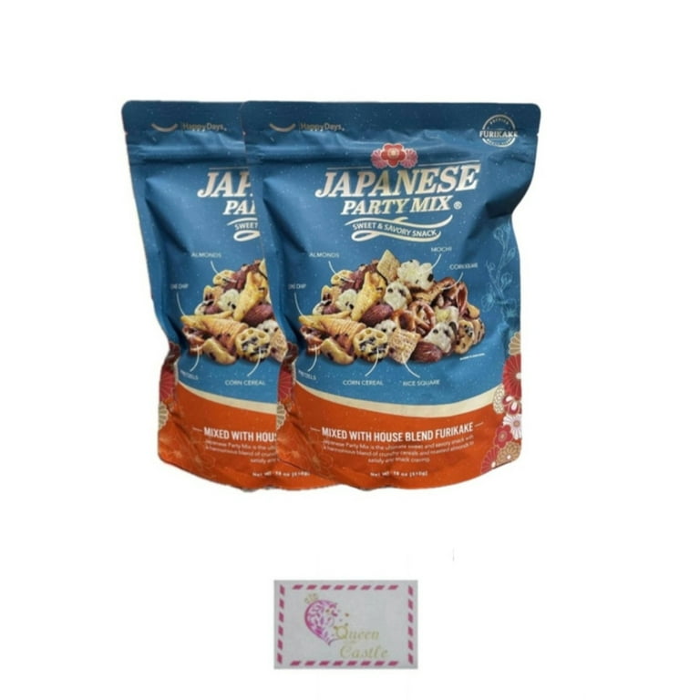 Japanese Party Mix ~ 2x18 ounce ~ 360 Snack Happy Days ~ pack of 2