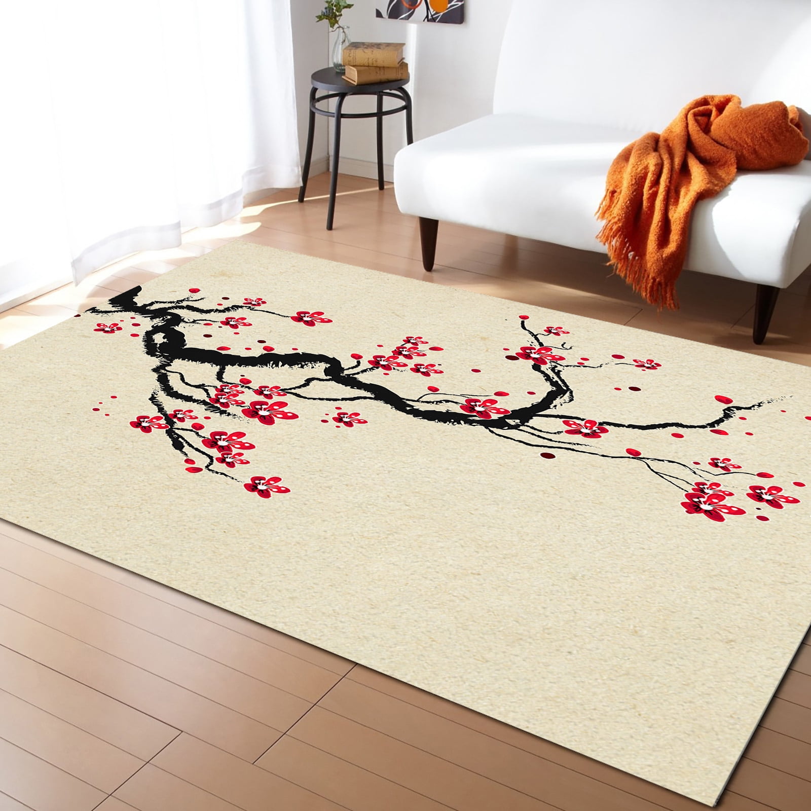 Japanese Pattern Flower s for Living Room Children's Room Carpet