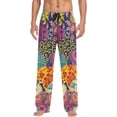 thumbnail image 1 of Japanese Patterns Classical Flower Ghost Pajama Pants, Men's Lounge Pants Light with Drawstring and Pockets, Christmas New Year Birthday Father's Day Gifts, 1 of 7